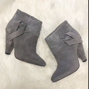 Nine West gray suede booties